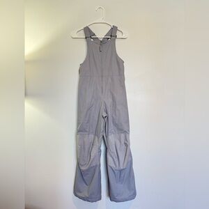 Lands' End Kids Light Gray Snow Ski Bib Overalls